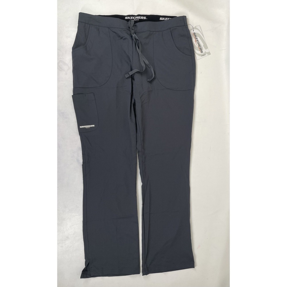Skechers Barco Scrubs 3PKT Reliance Cargo Drawstring Pants Womens ST Pewter NWT
